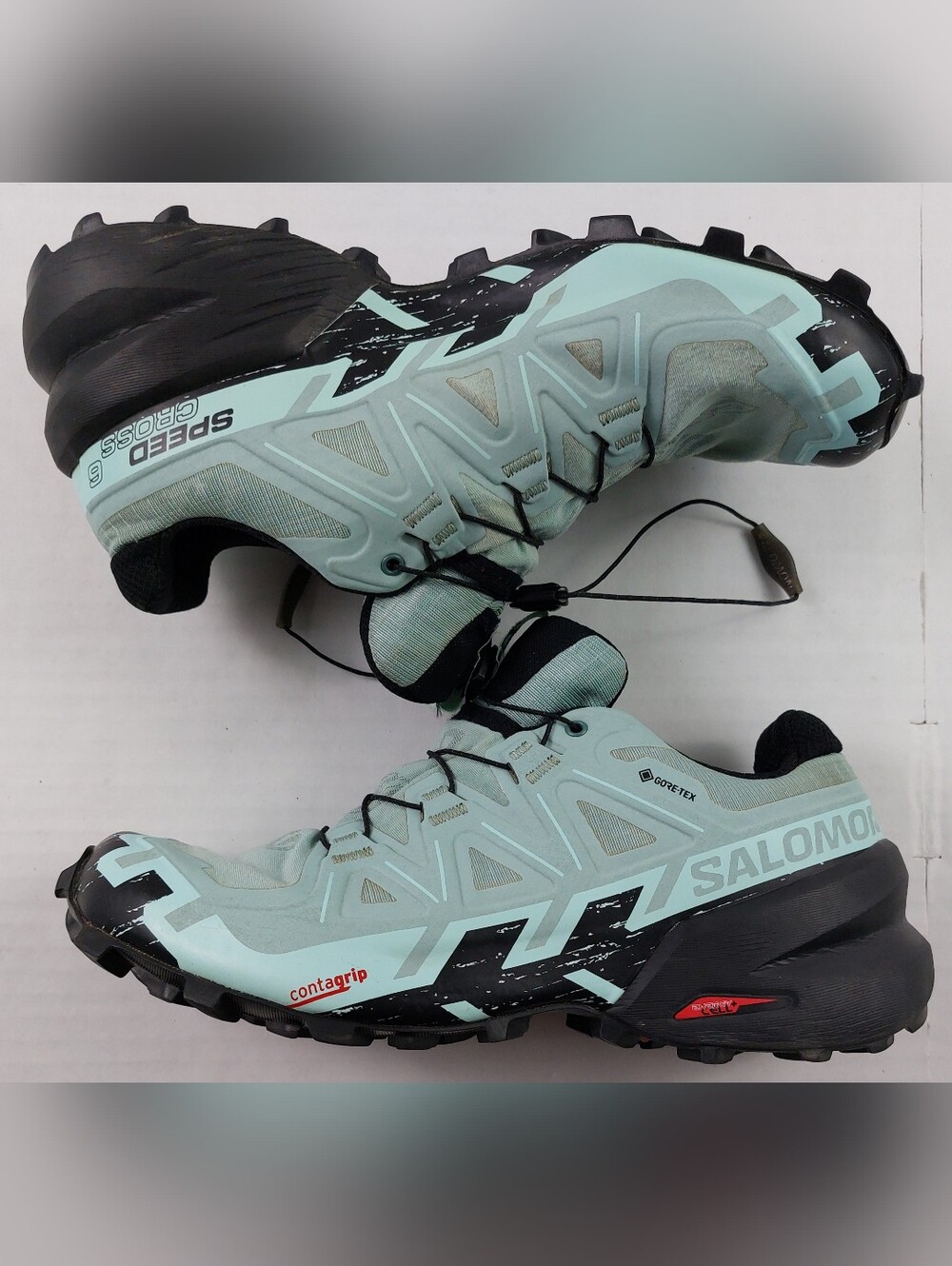 Salomon Speed Cross 6 Gore-Tex Womens Size 8 Teal Contagrip Trail Running Shoes - Picture 5 of 8